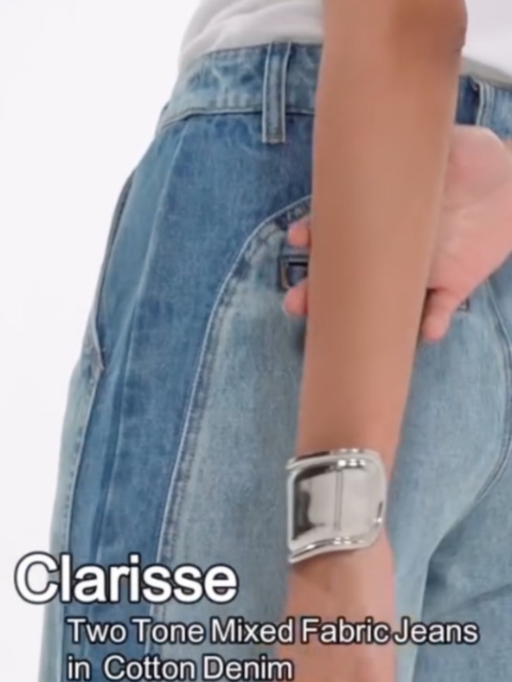 Fabrique - Clarisse Darker Side Baggy Jeans in Cotton Denim